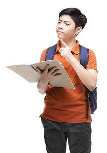 Child with stationery